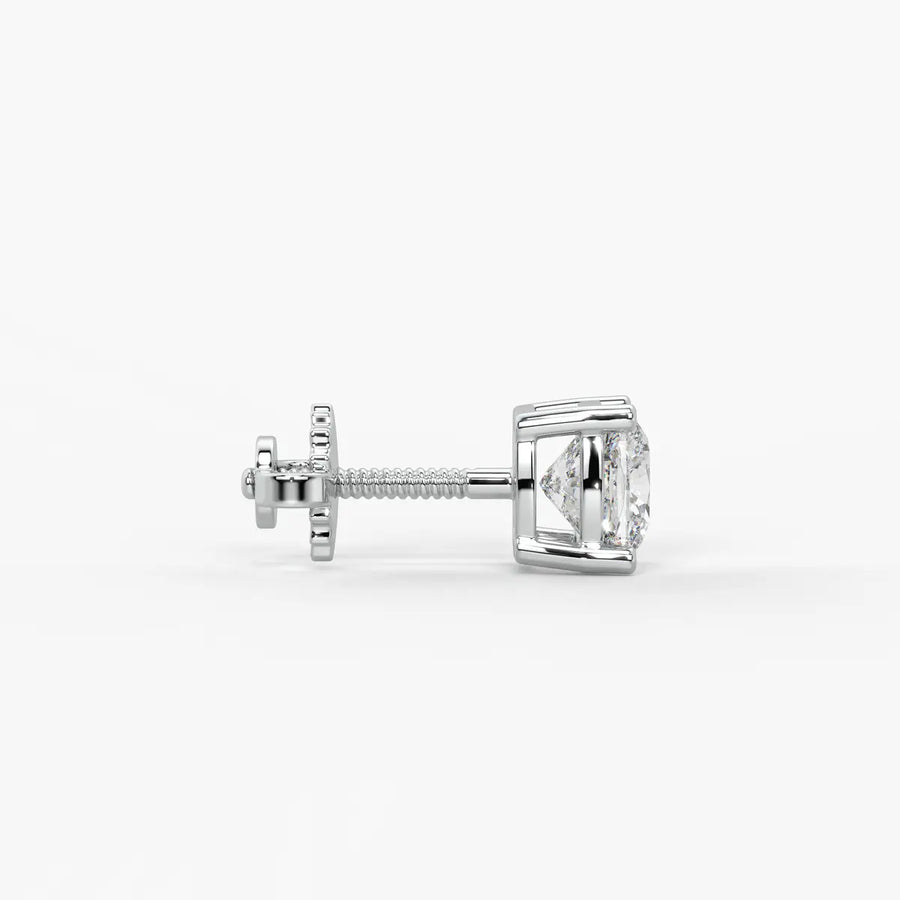Lunessa Cushion Diamond Solitaire Stud Earrings
