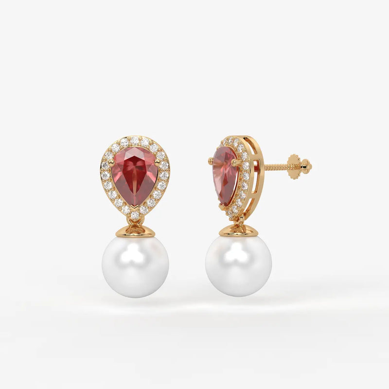 Aurevia Dewdrop Halo Earrings