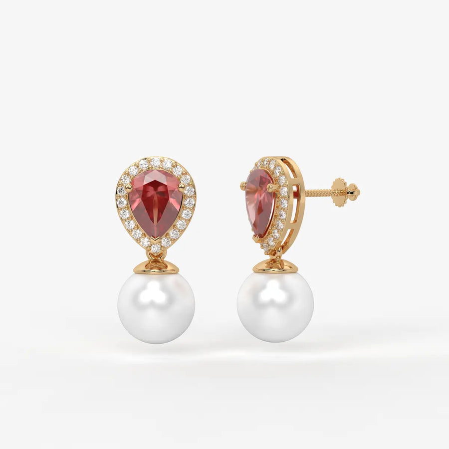 Aurevia Dewdrop Halo Earrings