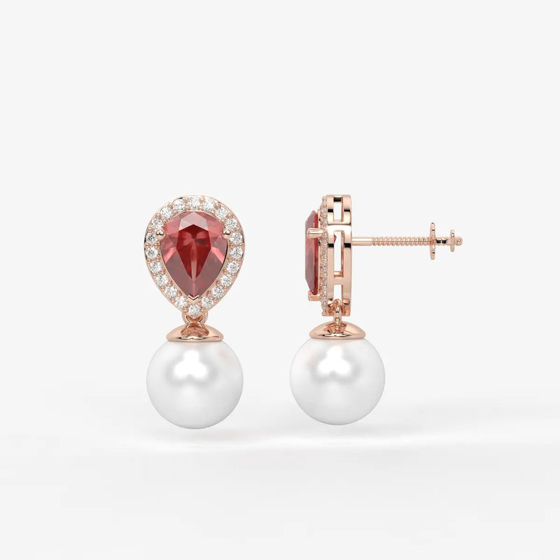 Aurevia Dewdrop Halo Earrings