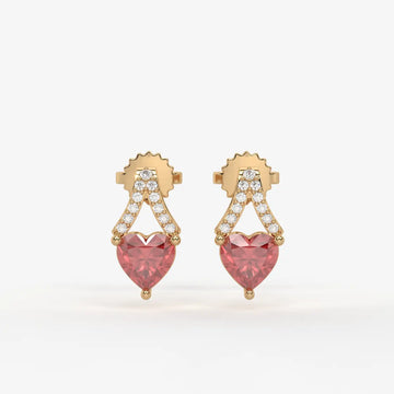 Elarique Sweetheart Dangle Earrings