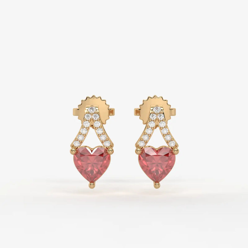 Elarique Sweetheart Dangle Earrings
