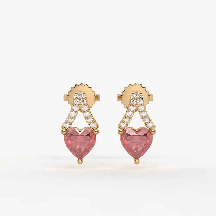 Elarique Sweetheart Dangle Earrings