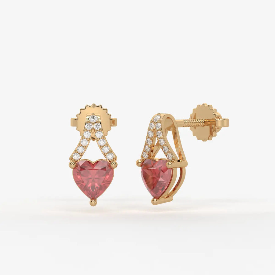 Elarique Sweetheart Dangle Earrings