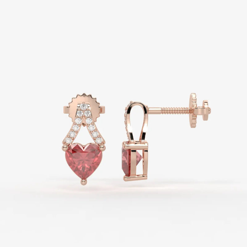 Elarique Sweetheart Dangle Earrings