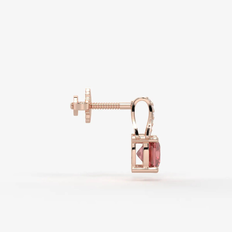 Zirelle Blush Cushion Drop Earrings