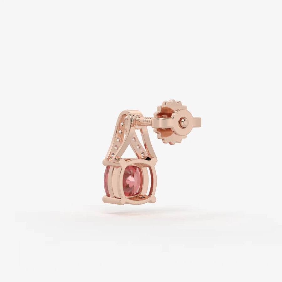 Zirelle Blush Cushion Drop Earrings