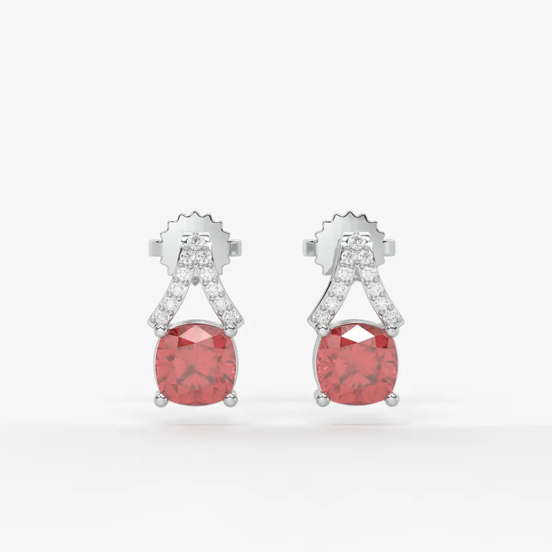 Zirelle Blush Cushion Drop Earrings