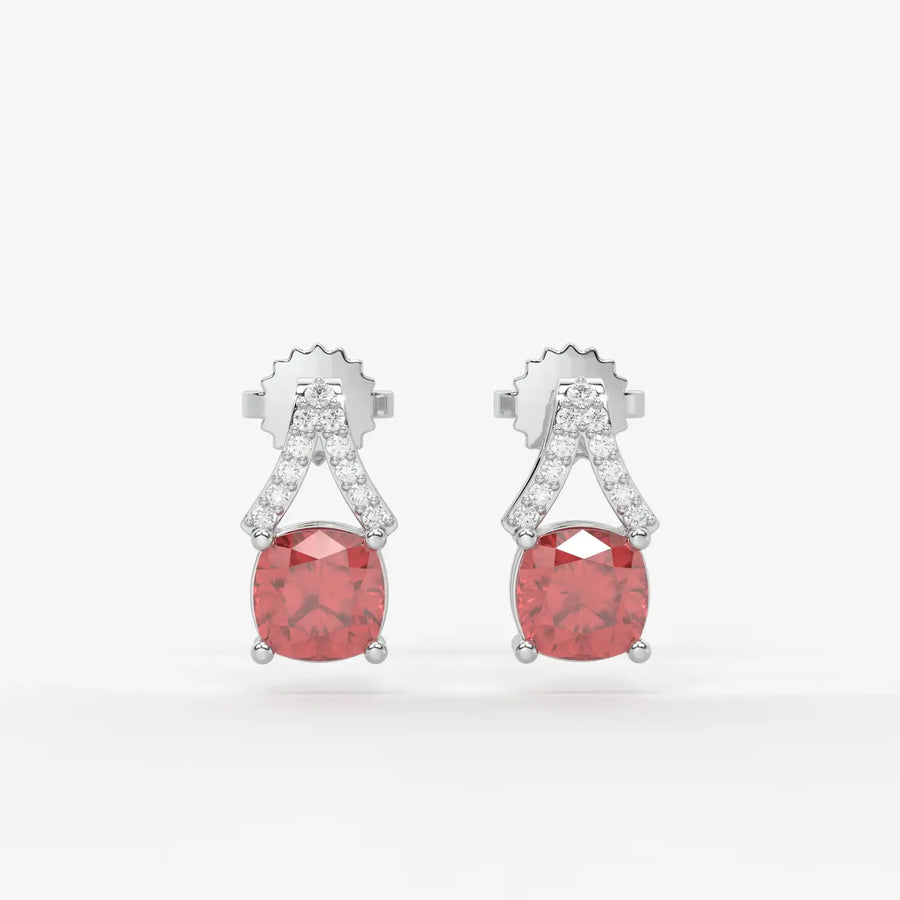 Zirelle Blush Cushion Drop Earrings