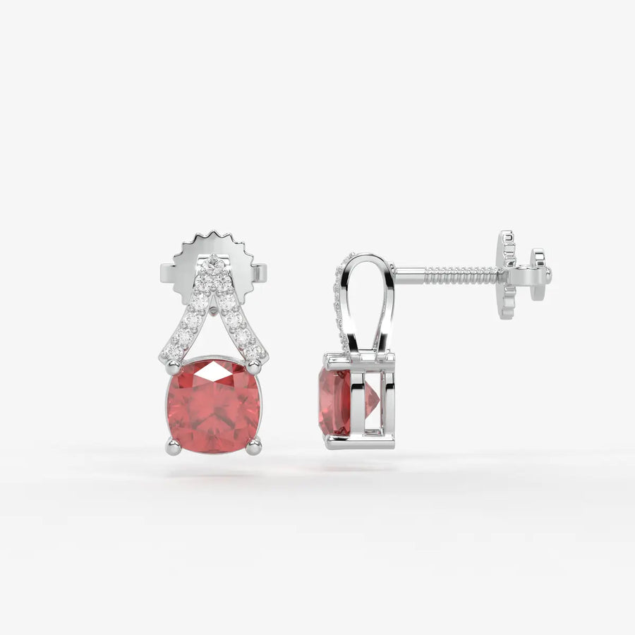 Zirelle Blush Cushion Drop Earrings